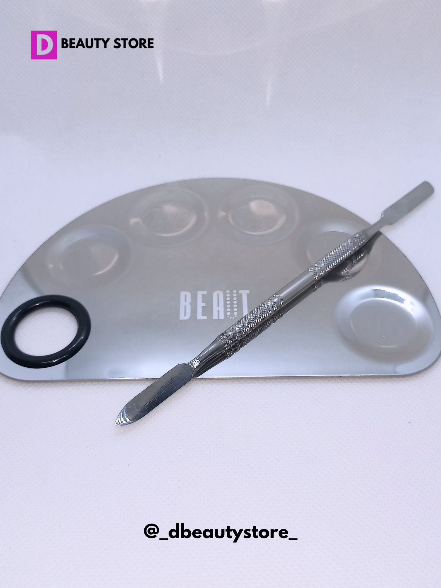BEAUT Stainless Steel Mixing Palette with Spatula