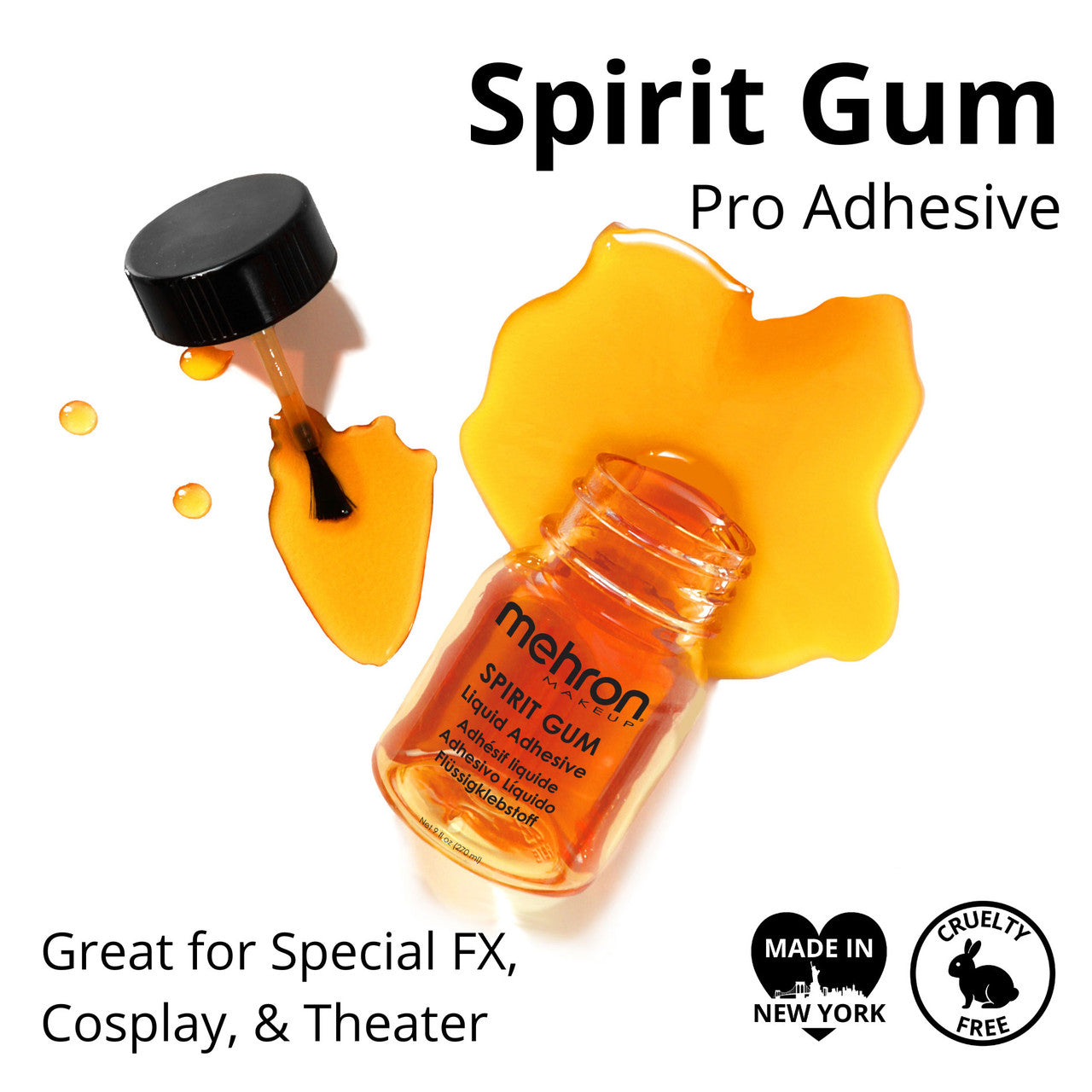 Mehron Makeup Spirit Gum - Liquid Adhesive (Matte)