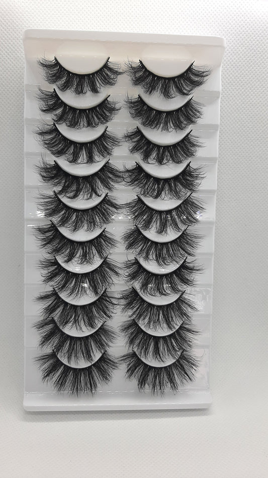 10 Pairs of Faux Mink Lashes - K115