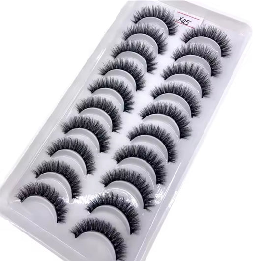10 Pairs of Faux Mink Lashes - X05