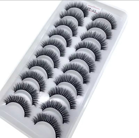 10 Pairs of Faux Mink Lashes - DS22