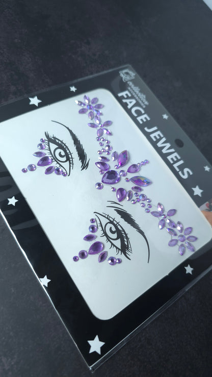 Flower Pattern Carnival Face Gems