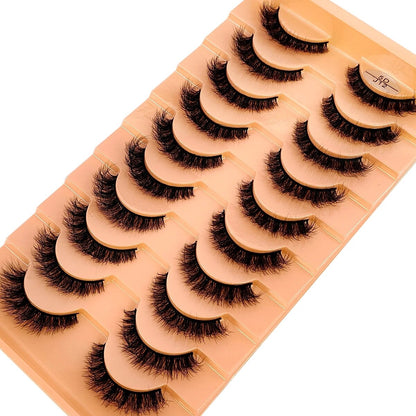 10 Pairs of Faux Mink Eyelashes - J12
