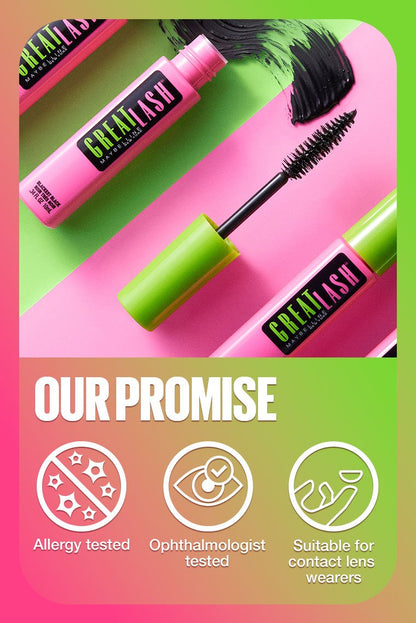 Maybelline Great Lash Washable Mascara - Blackest Black