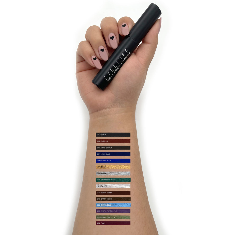 Italia Deluxe Classic Matte Liquid Eyeliner - Black