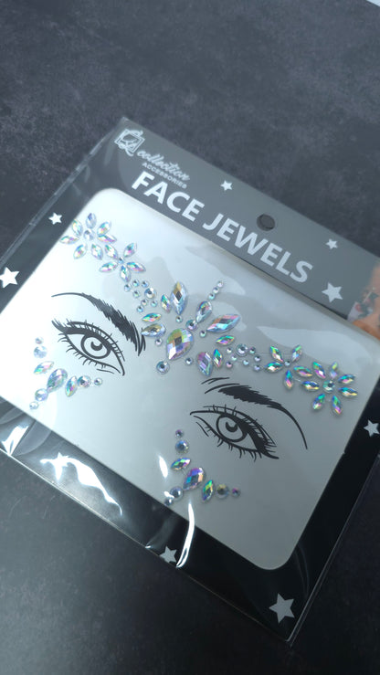 Flower Pattern Carnival Face Gems