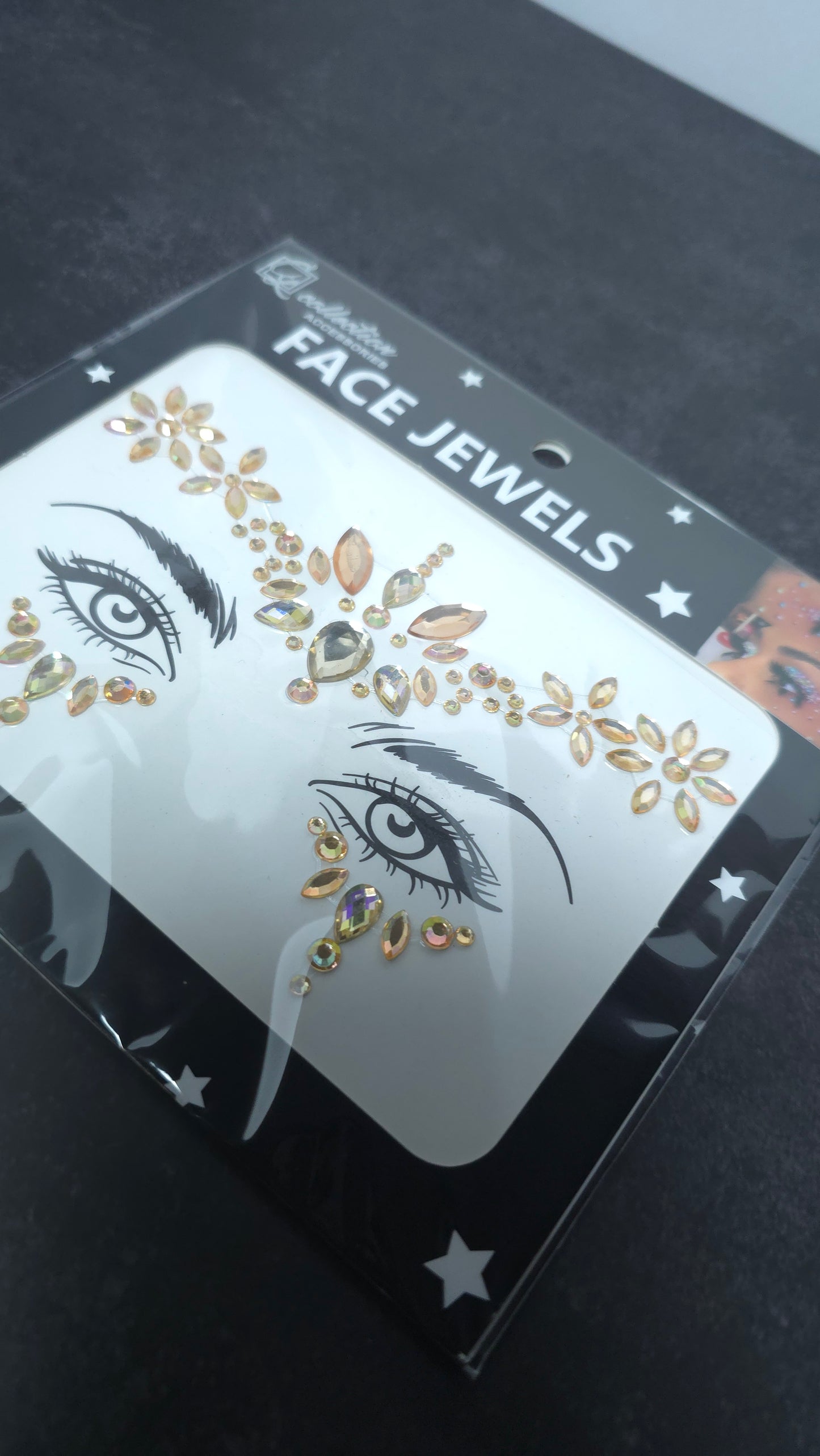 Flower Pattern Carnival Face Gems