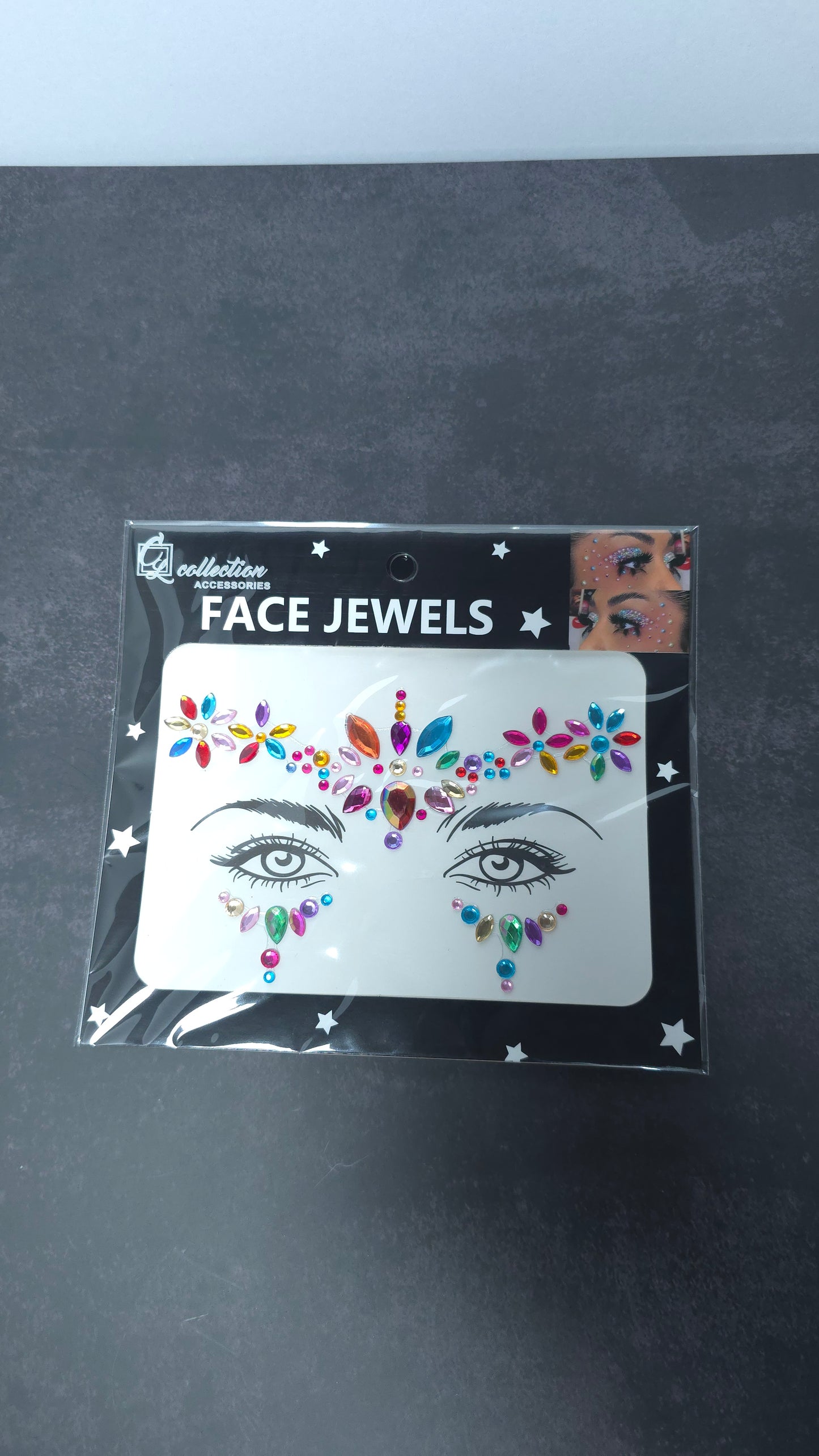 Flower Pattern Carnival Face Gems