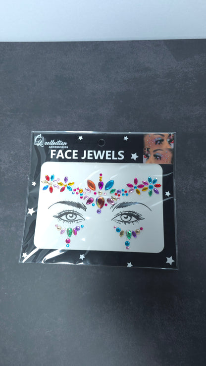 Flower Pattern Carnival Face Gems