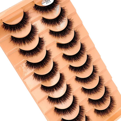 10 Pairs of Faux Mink Eyelashes - J03