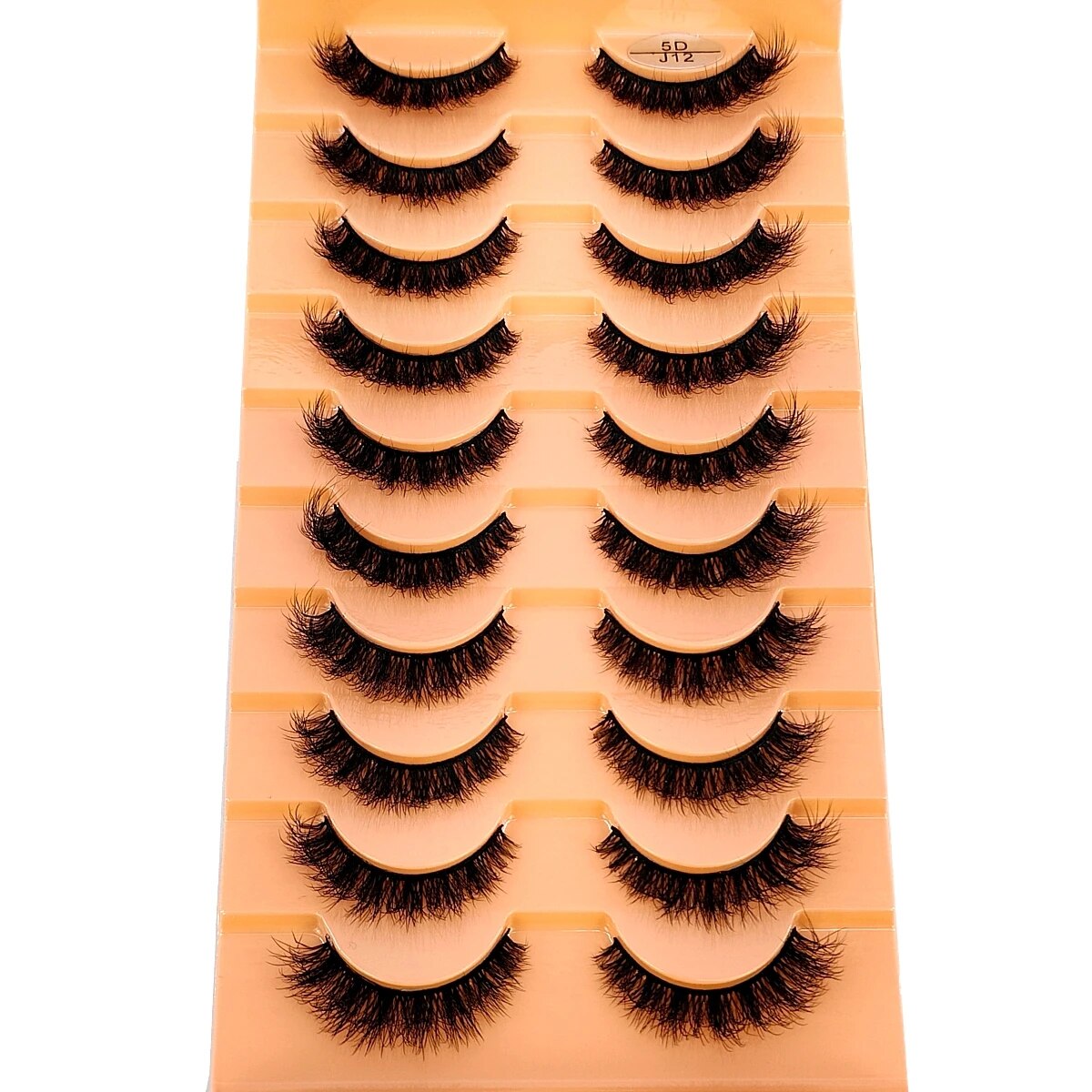 10 Pairs of Faux Mink Eyelashes - J12