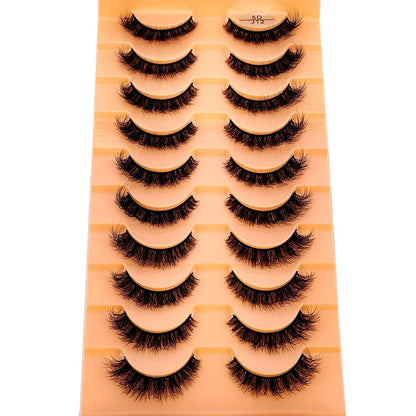 10 Pairs of Faux Mink Eyelashes - J12