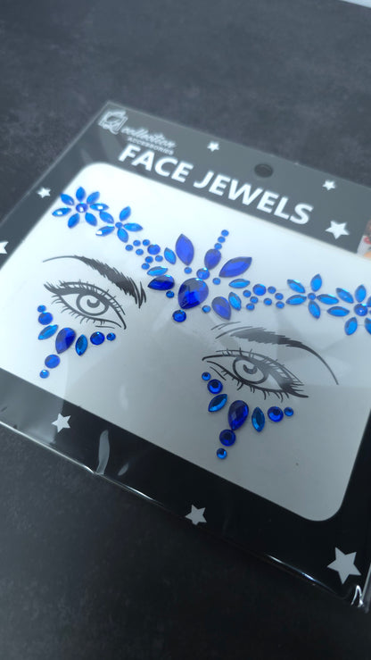Flower Pattern Carnival Face Gems